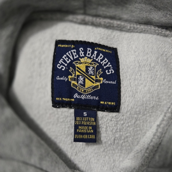 Small Vintage Steve & Barry's Unathletic Dept Mens Hoodie - Picture 5 of 5